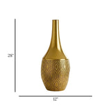 metal floor vase net golden large 28"x12" china