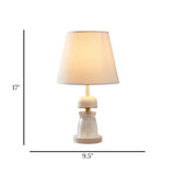 table lamp glass white 17''x9.5'' china