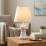table lamp glass white 17''x9.5'' china