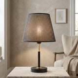 metal table lamp black 16"x10" china