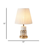 metal table lamp acrylic white & golden 16''x10'' china
