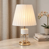 metal table lamp acrylic white & golden 16''x10'' china