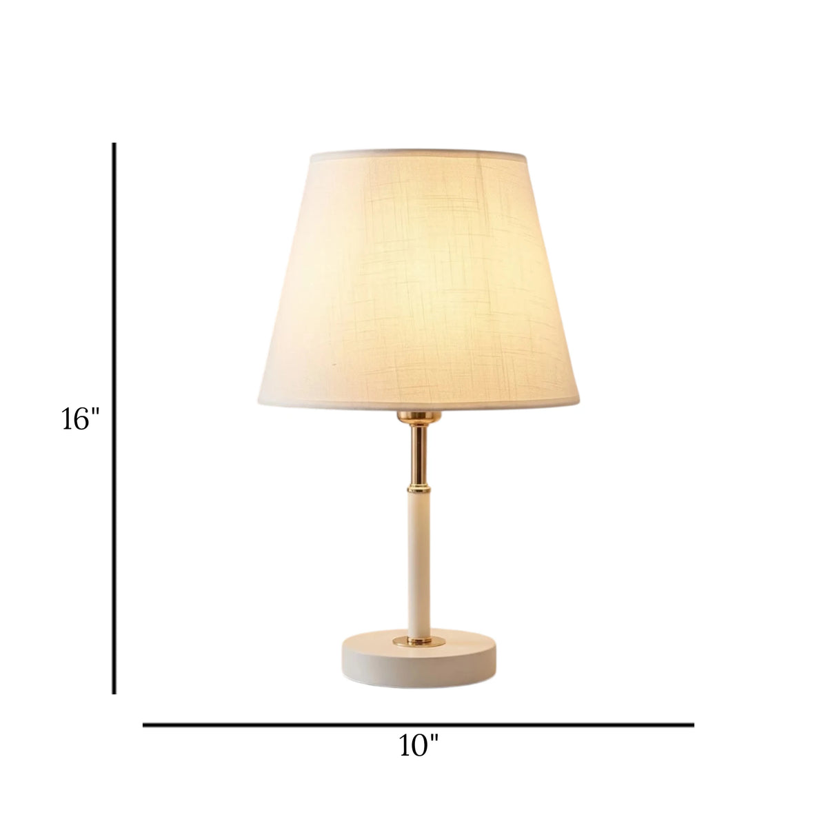 metal table lamp white 16"x10" china