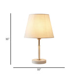 metal table lamp white 16"x10" china