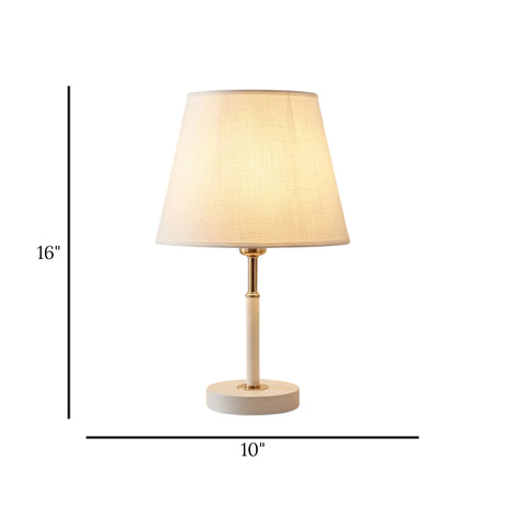 metal table lamp white 16"x10" china