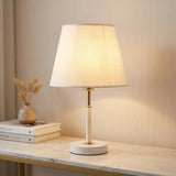 metal table lamp white 16"x10" china
