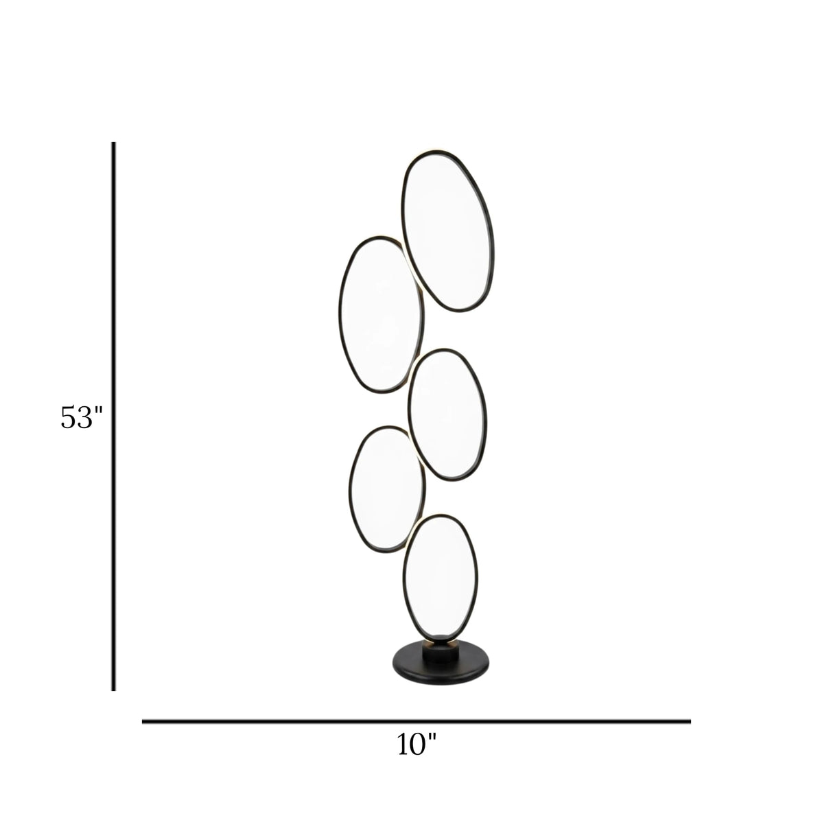 led floor lamp 5 zero black 53''x10'' china