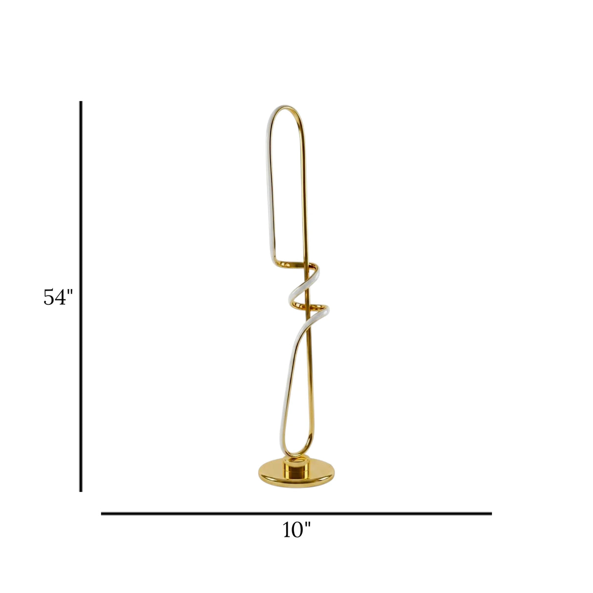 led floor lamp spiral golden 54''x10'' china