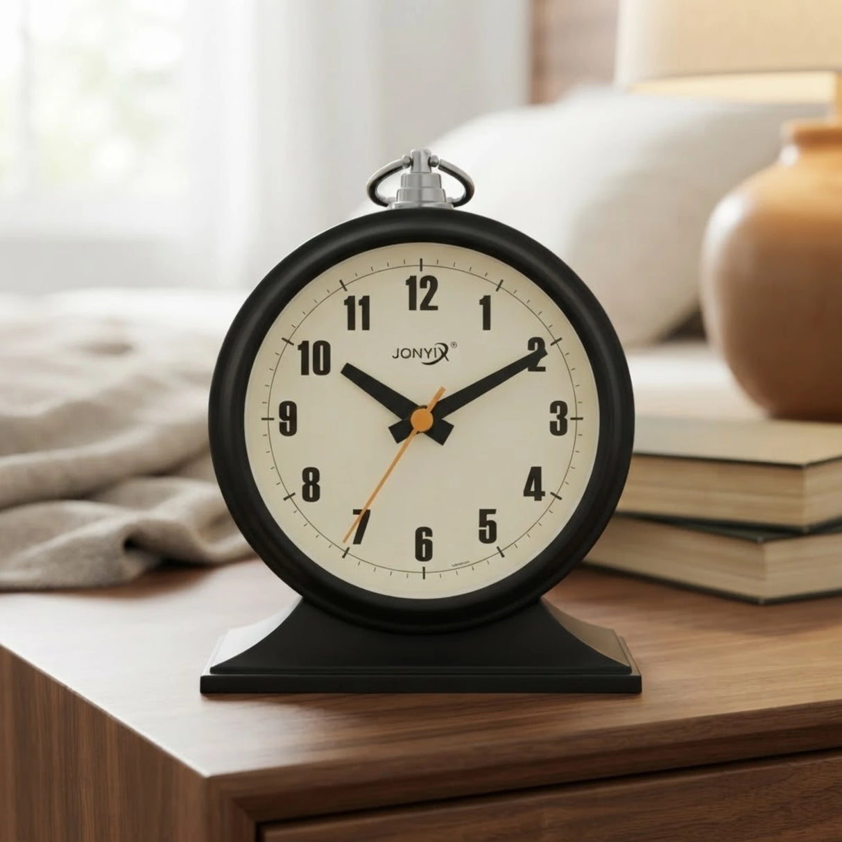 alarm clock round black 7''x5'' china