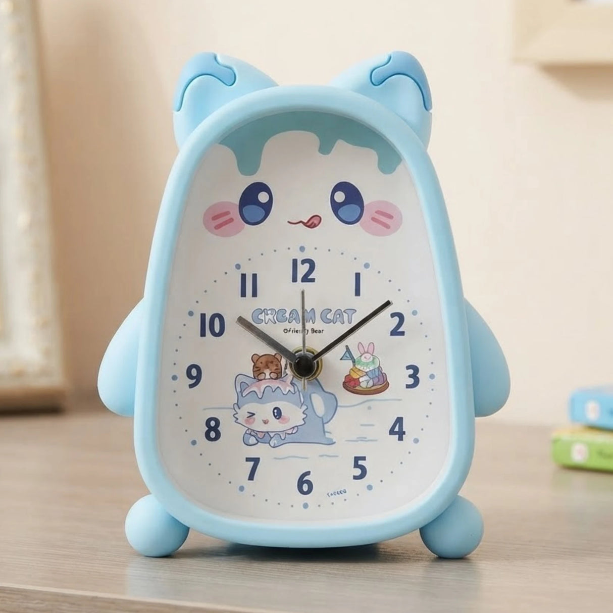 alarm clock cat blue 6''x4'' china