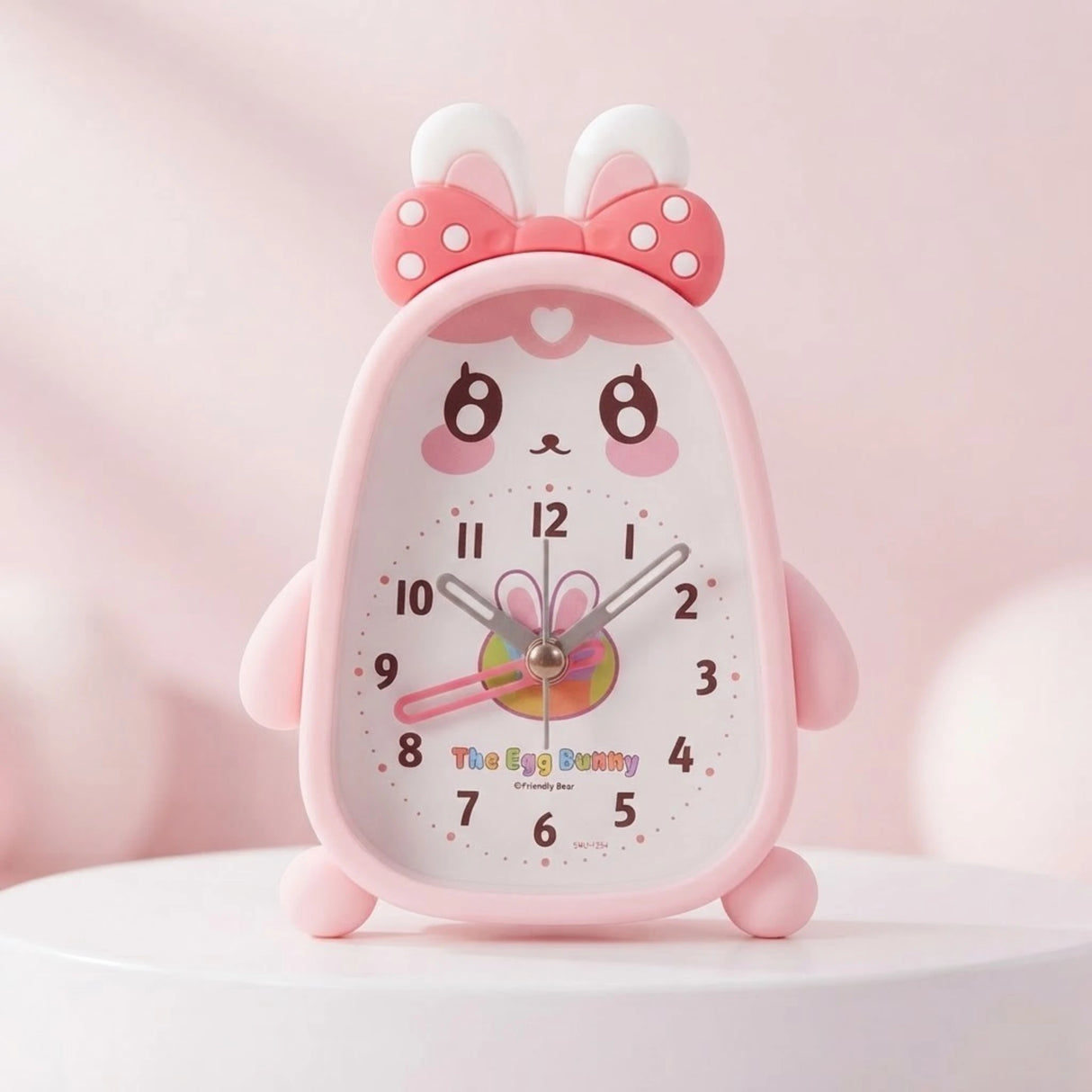 alarm clock bunny pink 6''x4'' china