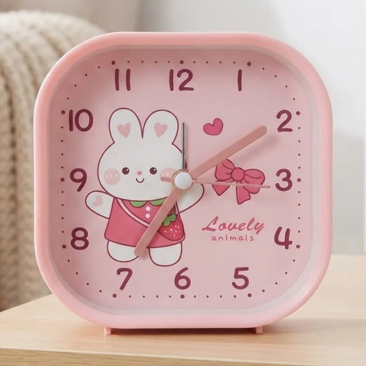 alarm clock kitty pink 4''x4'' china