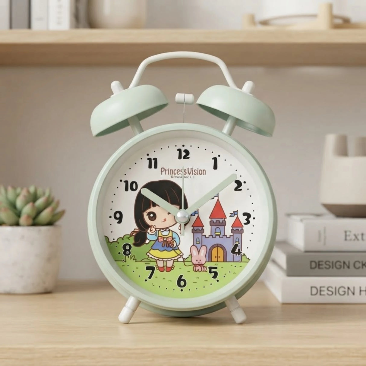 alarm clock princess green 5''x3'' china