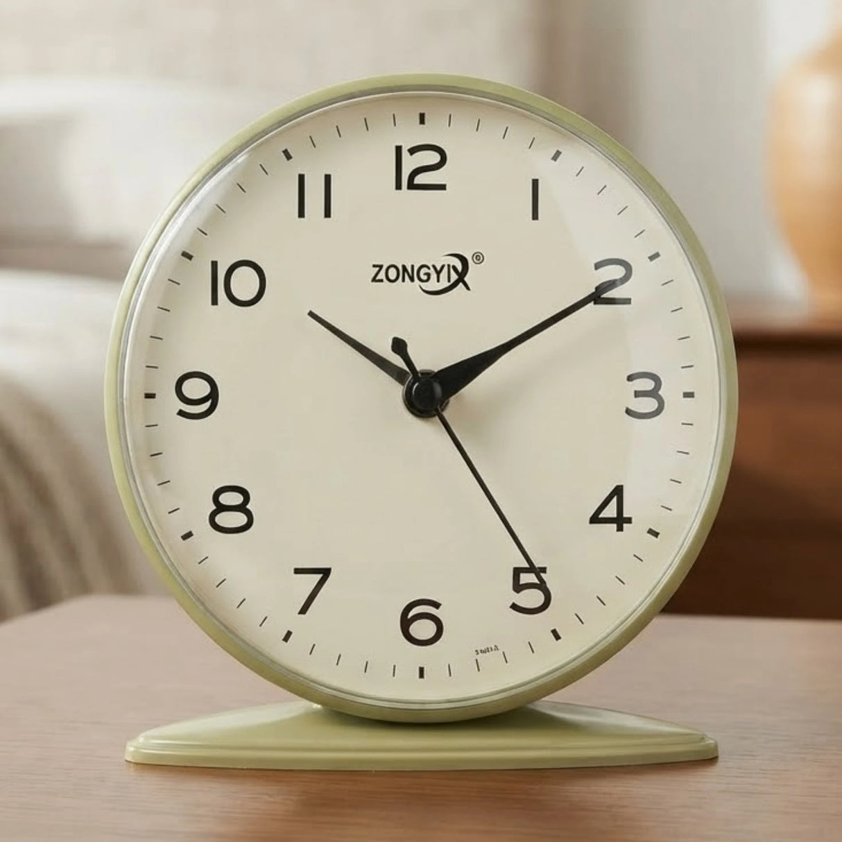 alarm clock round green 5''x4.5'' china