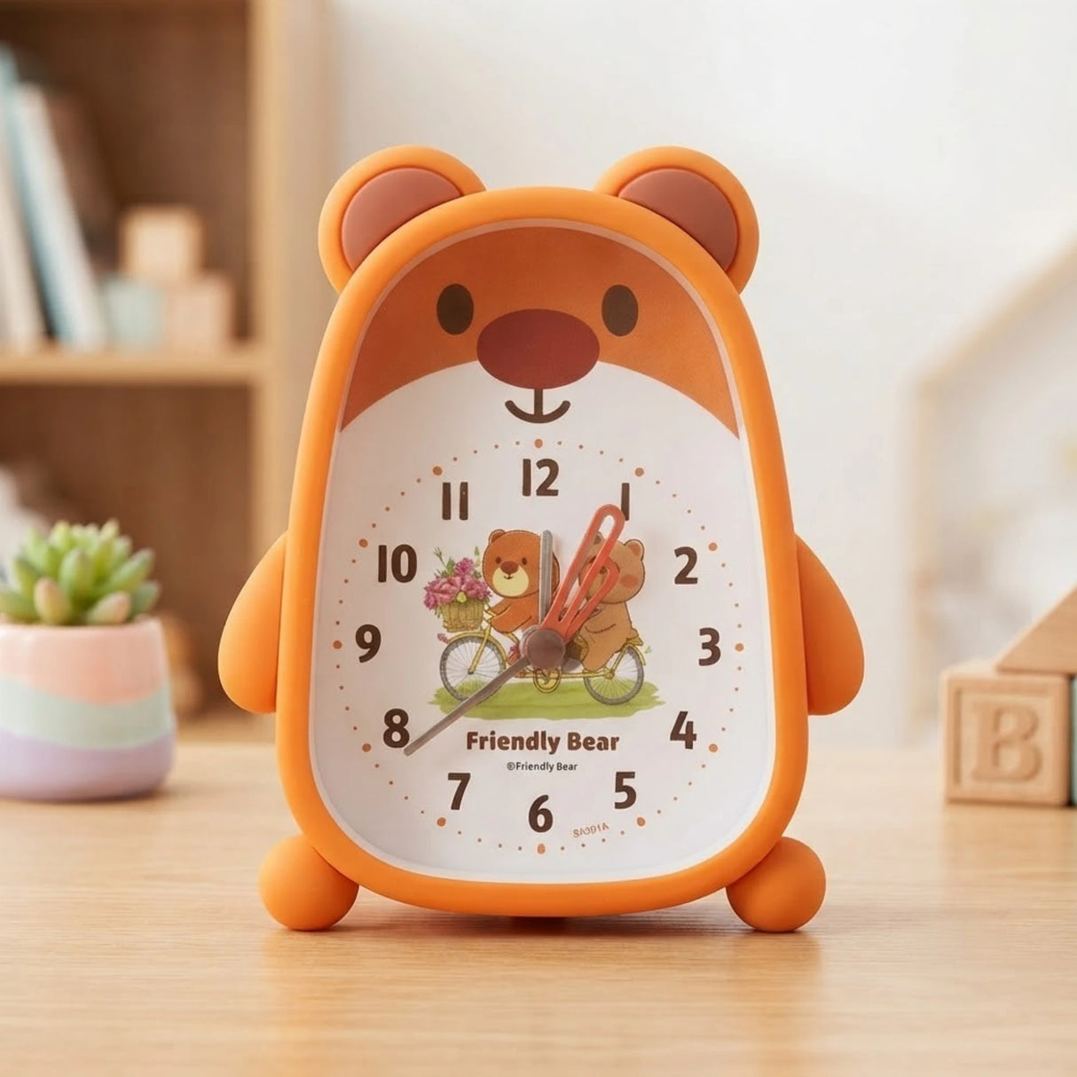 alarm clock bear orange 6''x4'' china