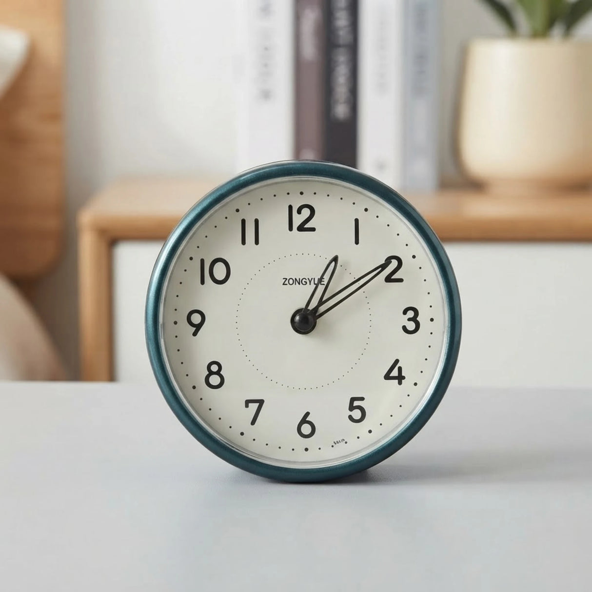 alarm clock round zinc 4.5''x4.5'' china