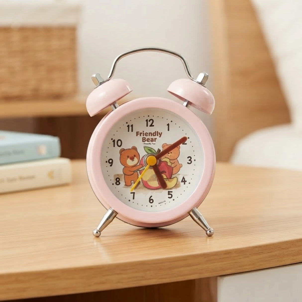alarm clock mini bear pink 3''x2'' china