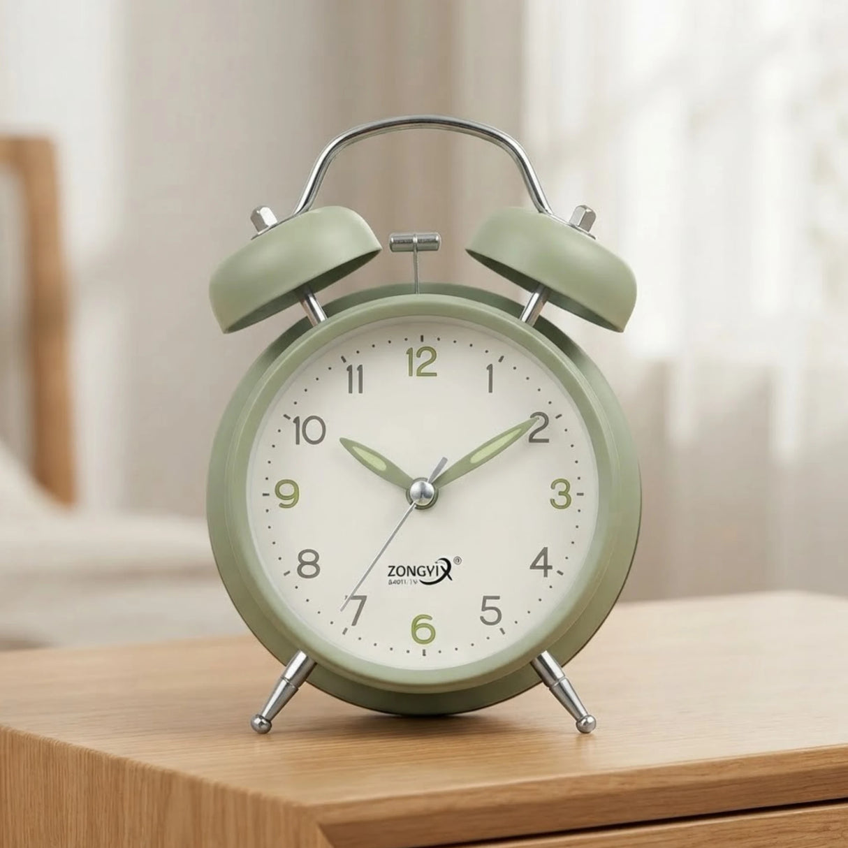 alarm clock round green 6''x4'' china