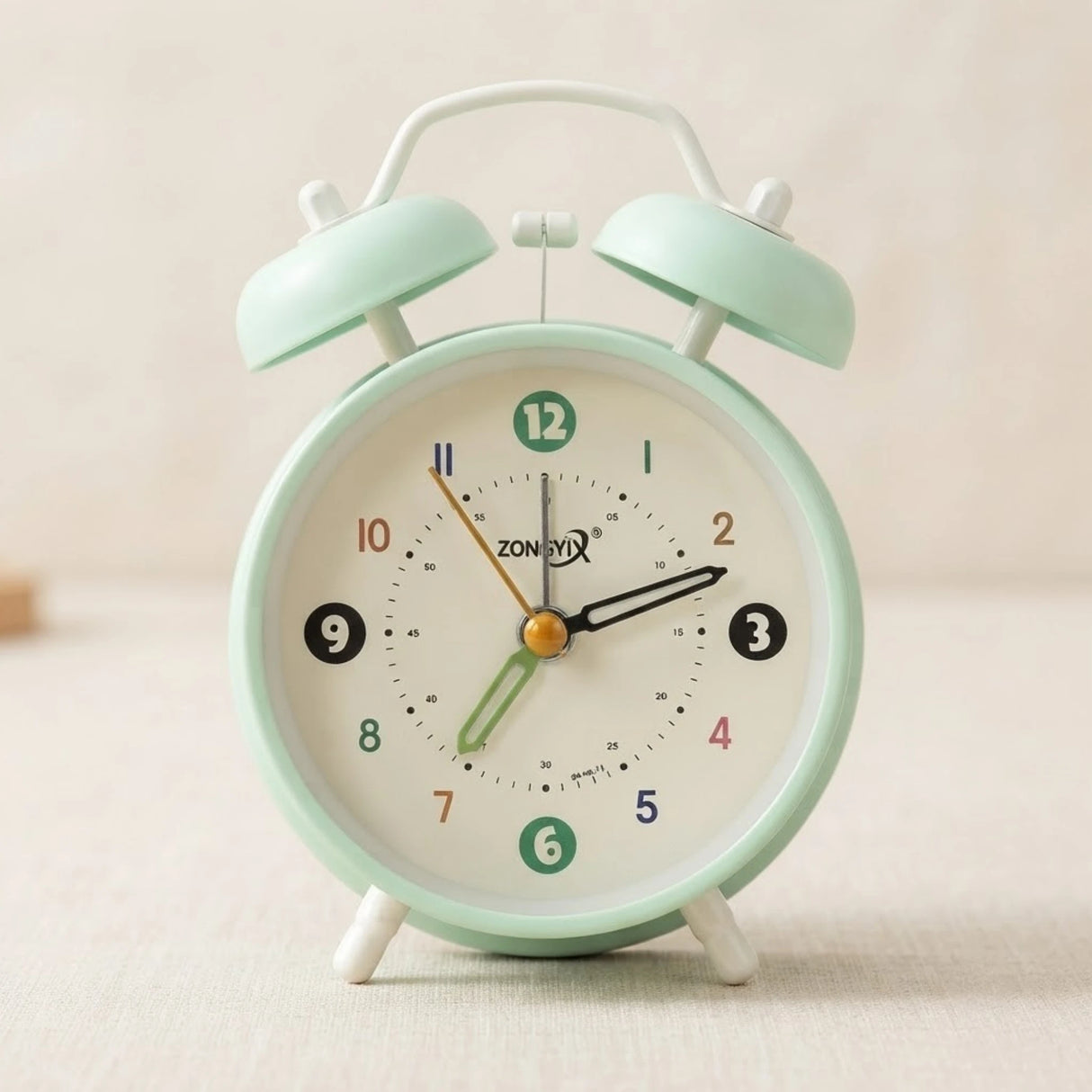 alarm clock round green 5''x4'' china