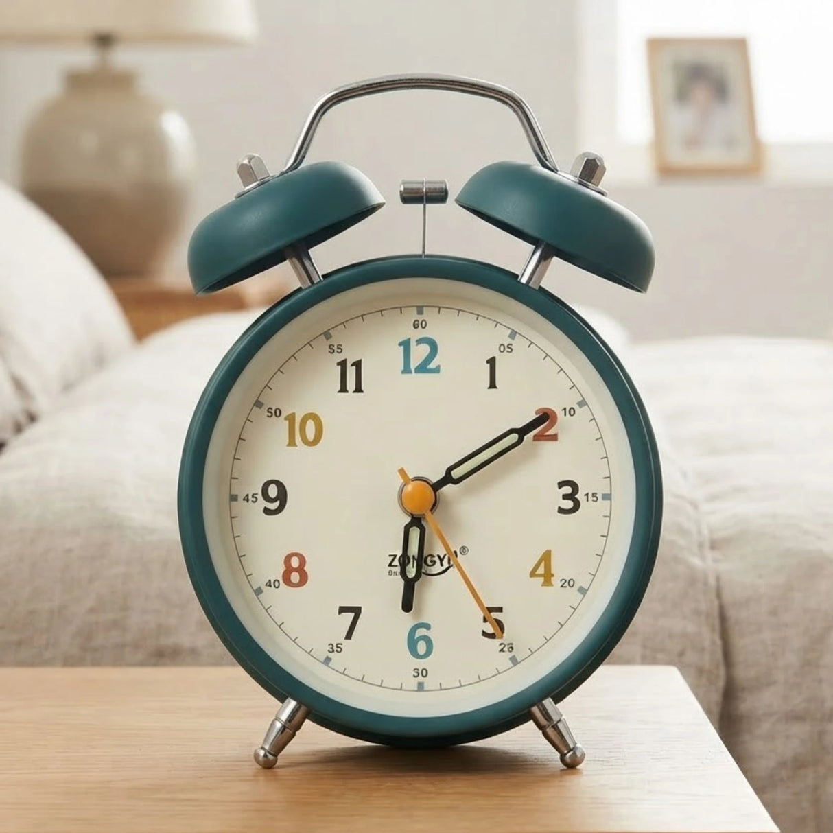 alarm clock round zinc 5''x3'' china