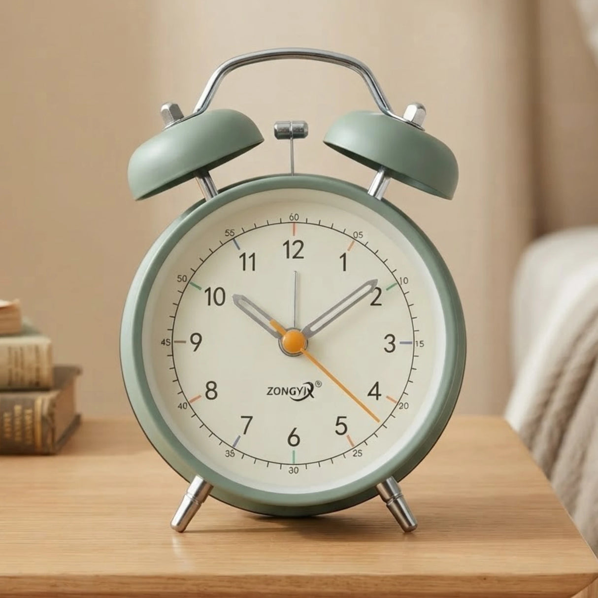 alarm clock round grey 5''x3'' china