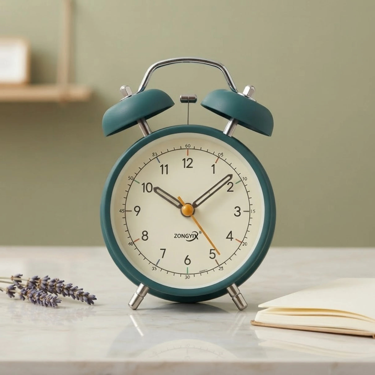 alarm clock round zinc 5''x3'' china