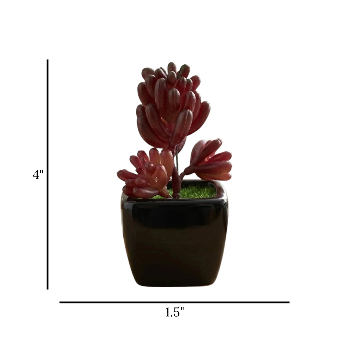 mini ceramic pot jelly bean brown 4"x1.5" china