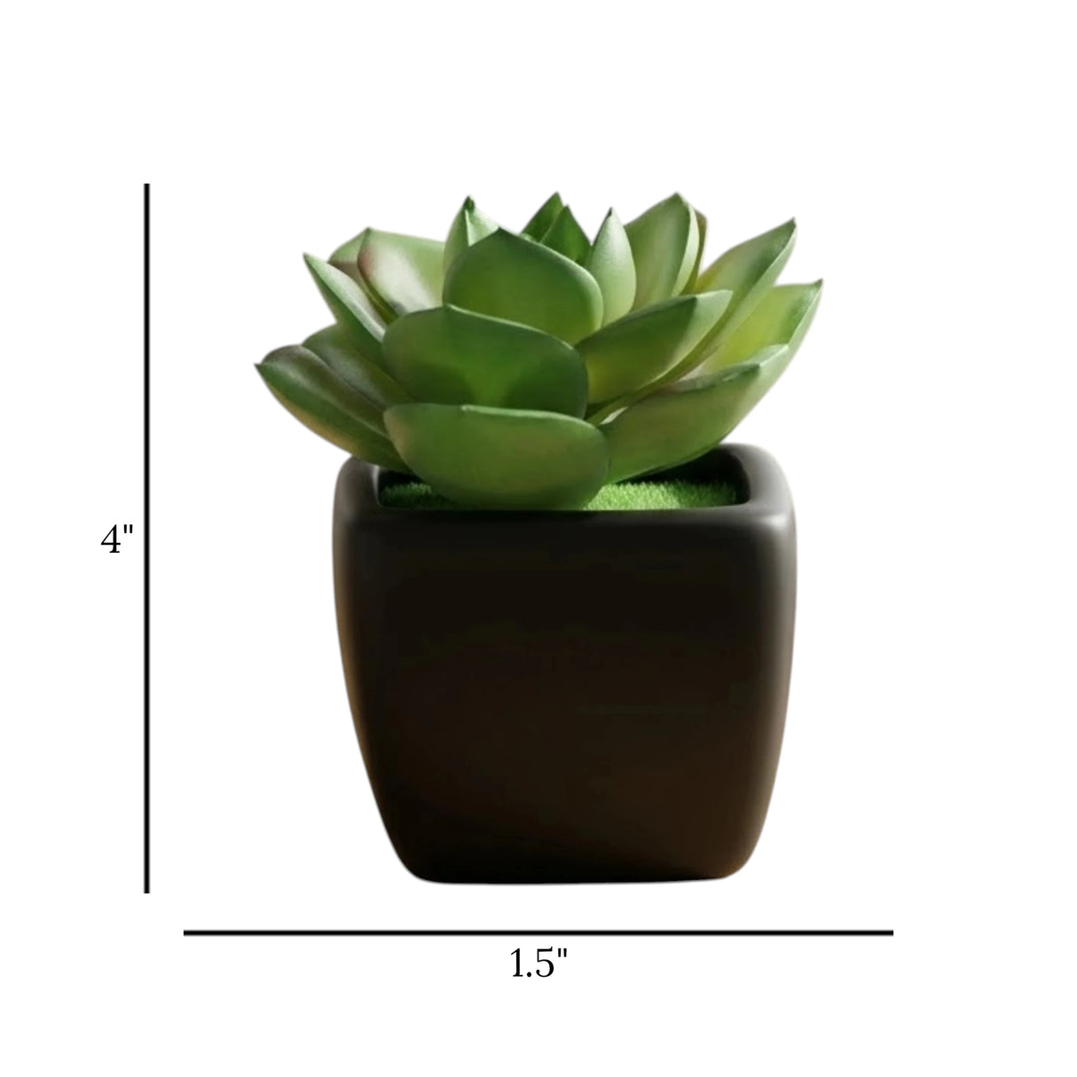 mini ceramic pot flower dark green 4"x1.5" china