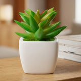 mini ceramic pot faux dark green 4"x1.5" china