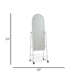 metal standing mirror with shelf white 63"x20" china