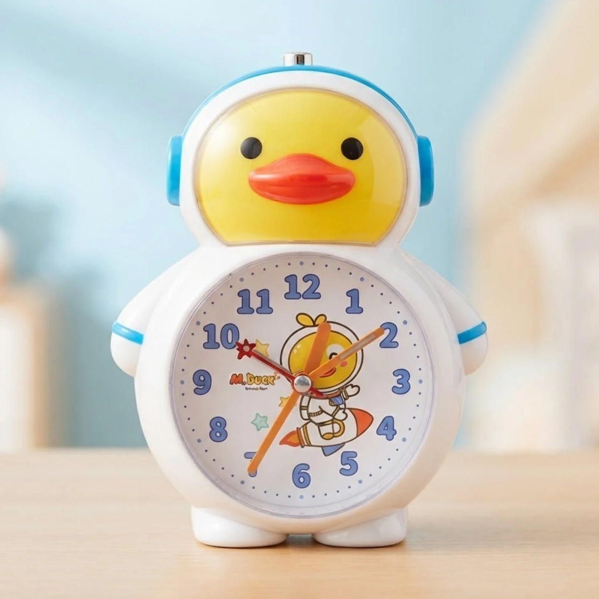 alarm clock duck white & blue 7''x6'' china