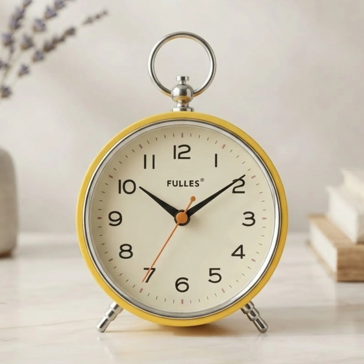 alarm clock round yellow 7''x4'' china