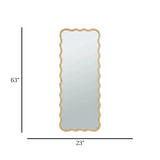 standing mirror wooden wavy skin 63''x23'' china