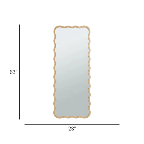standing mirror wooden wavy skin 63''x23'' china