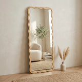 standing mirror wooden wavy skin 63''x23'' china
