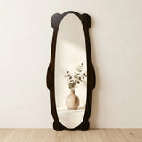 standing mirror wooden panda brown 63''x23'' china