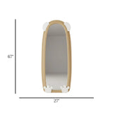 standing mirror valvet bear skin 67''x27'' china