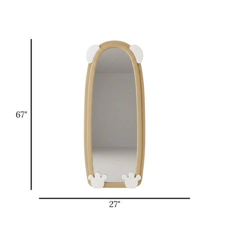 standing mirror valvet bear skin 67''x27'' china