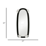 standing mirror valvet bear black 67''x27'' china