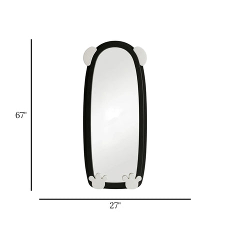 standing mirror valvet bear black 67''x27'' china