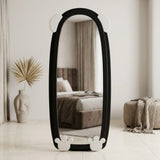 standing mirror valvet bear black 67''x27'' china
