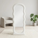 standing mirror valvet wavy black 66''x26'' china