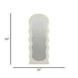 standing mirror valvet wavy black 66''x26'' china