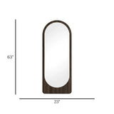 standing mirror wooden oval brown 63''x23'' china