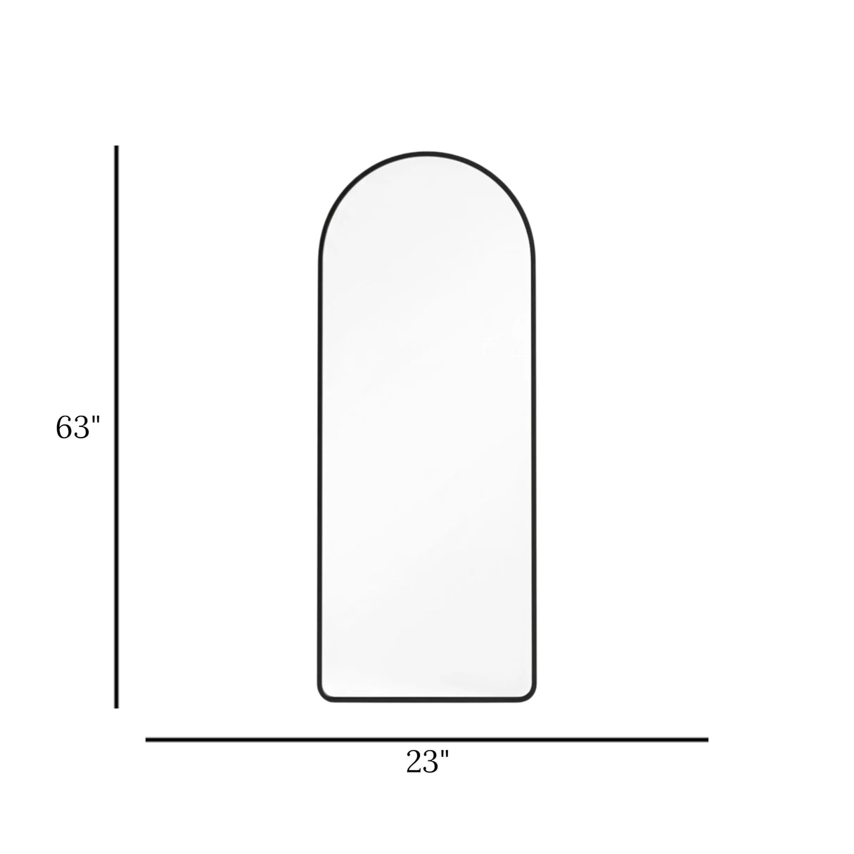 standing mirror wooden arch brown 63''x23'' china