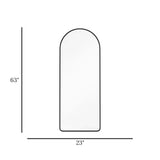 standing mirror wooden arch brown 63''x23'' china