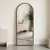 standing mirror wooden arch brown 63''x23'' china