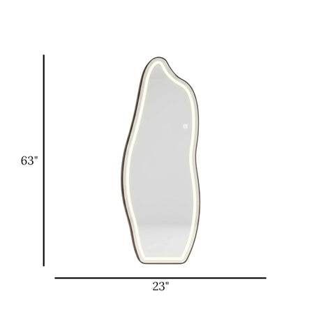 led standing mirror spiral black 63''x23'' china