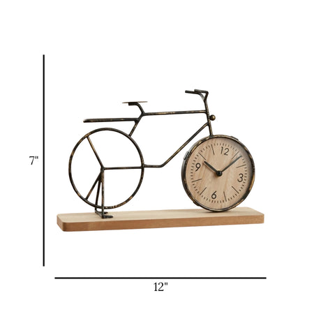 table clock bicycle antique 12''x7'' china