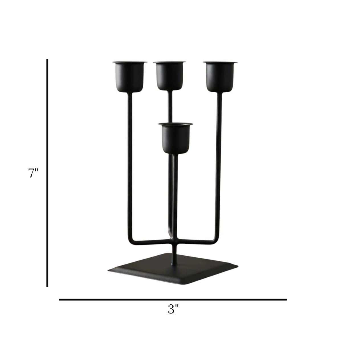 metal candle stand 4s black 7"x3" china